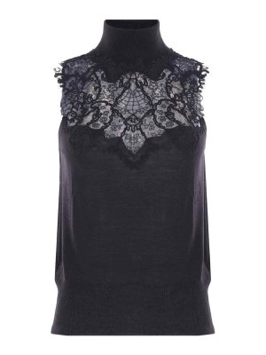 ERMANNO SCERVINO: Tops y camisetas sin mangas - Top - Negro