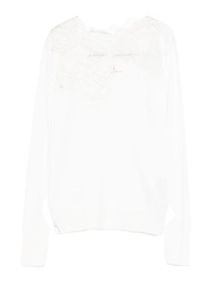 ERMANNO SCERVINO: Suéteres con cuello pico - Suéter Cuello Redondo - Blanco