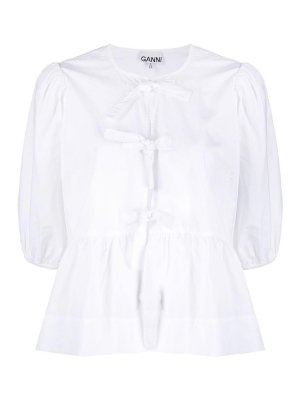 GANNI: Tops & Débardeurs - Top - Blanc