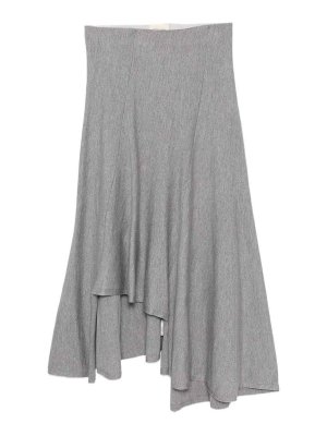KHAITE: Knee length skirts & Midi - Miranda Wool Midi Skirt