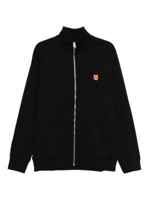MAISON KITSUNÉ: Sweatshirts & Sweaters - Fox Head Cotton Zipped Sweatshirt