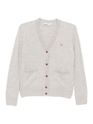 MAISON KITSUNÉ: cardigans - Baby Fox Wool Cardigan