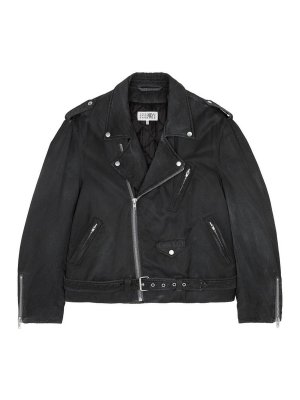 MM6 MAISON MARGIELA: casual jackets - Cotton Biker Jacket
