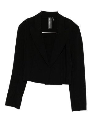 Norma Kamali: casual jackets - Single-Breasted Cropped Jacket