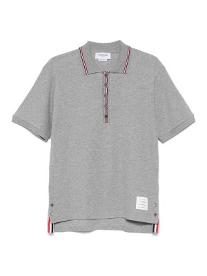 THOM BROWNE: polo shirts - Rwb Cotton Polo Shirt