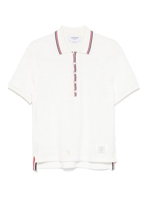 THOM BROWNE: polo shirts - Rwb Cotton Polo Shirt