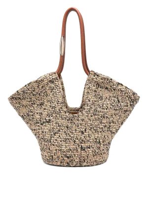 ZIMMERMANN: totes bags - Goldentime Medium Raffia Tote