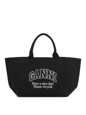 GANNI: Handtaschen - Shopper - Schwarz