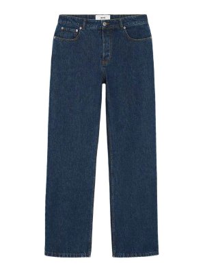 AMI PARIS: straight leg jeans - Wide Leg Denim Jeans