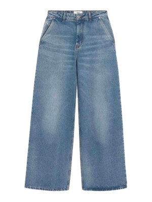 AMI PARIS: straight leg jeans - Wide-Leg Denim Jeans