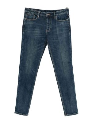 EMPORIO ARMANI: straight leg jeans - Denim Cotton Jeans