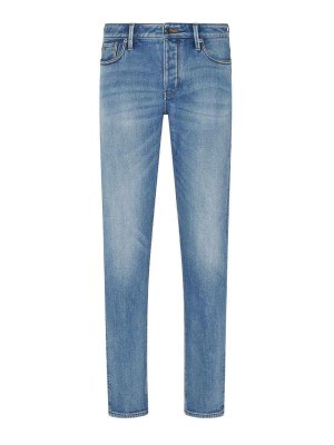 EMPORIO ARMANI: straight leg jeans - Denim Cotton Jeans