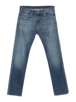 EMPORIO ARMANI: straight leg jeans - Denim Cotton Jeans