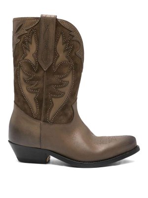 GOLDEN GOOSE: boots - Wish Star Low Leather Boots