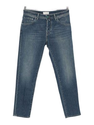 JACOB COHEN: straight leg jeans - Slim Cropped Denim Jeans