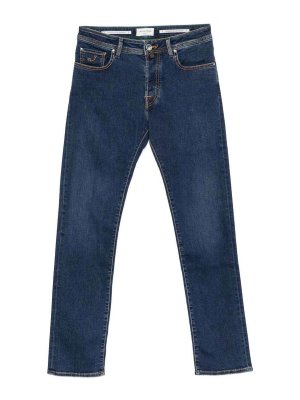 JACOB COHEN: straight leg jeans - Slim Fit Denim Jeans