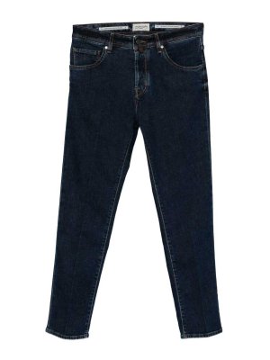 JACOB COHEN: straight leg jeans - Slim Fit Cropped Denim Jeans