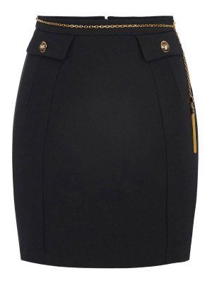 ELISABETTA FRANCHI: Jupes midi et au genou - Jupe Midi - Noir