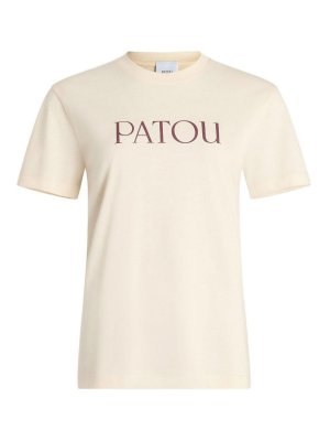 PATOU: t-shirt - T-shirt con logo in cotone biologico