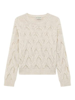 ROY ROGER'S: Strickpullover mit Rundhalsausschnitt - Rundhalspullover - Beige