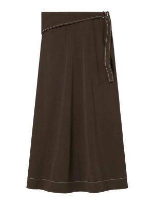 TORY BURCH: Jupes longues - Jupe Longue - Marron