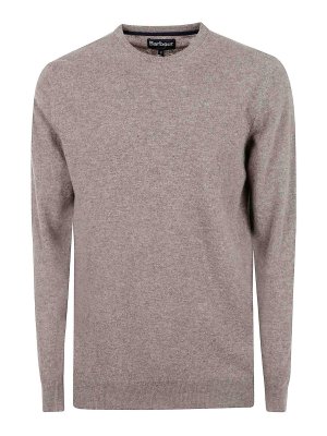 BARBOUR: Strickpullover mit Rundhalsausschnitt - Rundhalspullover - Grau