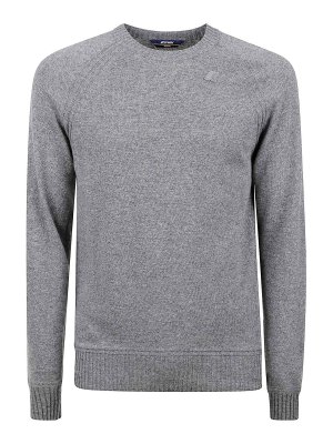 K-WAY: Suéteres con cuello pico - Suéter Cuello Redondo - Gris