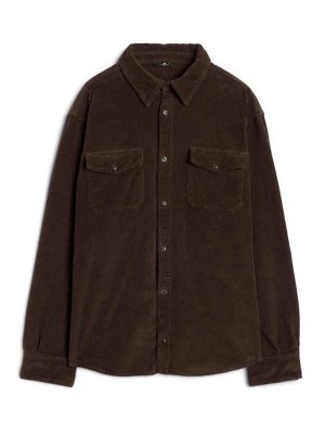 7 FOR ALL MANKIND: shirts - Overshirt Corduroy Coffee Bean