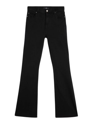 7 FOR ALL MANKIND: ストレートジーンズ - ストレートジーンズ - 黒