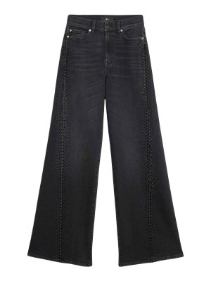 7 FOR ALL MANKIND: Jeans Rectos - Vaqueros Rectos - Negro