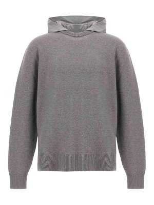 HERNO: maglia collo rotondo - Maglione con cappuccio in nylon