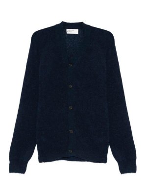 Universal Works: Cardigans - Cardigan - Bleu Foncé