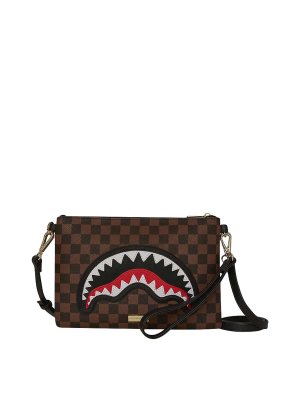 SPRAYGROUND: clutches - Sawtooth Sharks In Paris Crossover Clutch