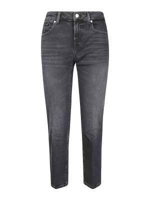 7 FOR ALL MANKIND: straight leg jeans - Calie Straight Ankle Bottomline