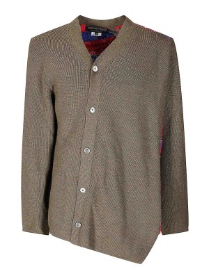 COMME DES GARÇONS HOMMES PLUS: Strickpullover mit Rundhalsausschnitt - Rundhalspullover - Hellbraun