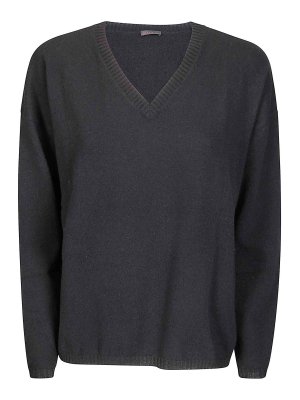 HIRA: Col en V - Pull À Col V - Noir