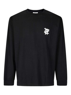 MAISON KITSUNÉ: t-shirts - Stunt Fox Long Sleeve Tee-Shirt
