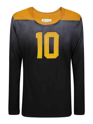 Maison Margiela: t-shirts - Stitched Graphics Longsleeve