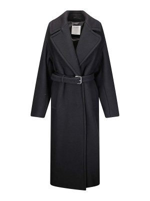 SPORTMAX: Abrigos semilargos - Abrigo Midi - Negro