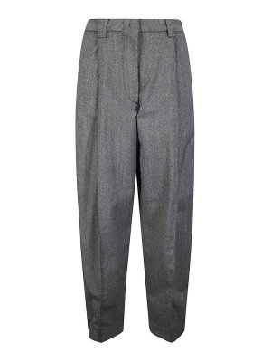 THELATEST: Pantalons casual - Pantalons Décontractés - Gris Foncé