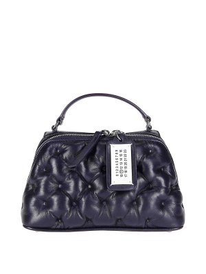 Maison Margiela: shopper - Borsa trapezoidale con ricamo Glam Slam