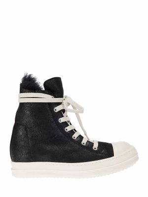 RICK OWENS: trainers - Shearling Sneakers