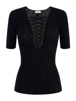 ELISABETTA FRANCHI: Tops & Débardeurs - Top - Noir