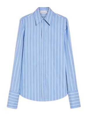 SPORTMAX: shirts - Striped Poplin Shirt