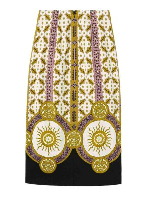 LA DOUBLEJ: Knee length skirts & Midi - Patterned Pencil Skirt