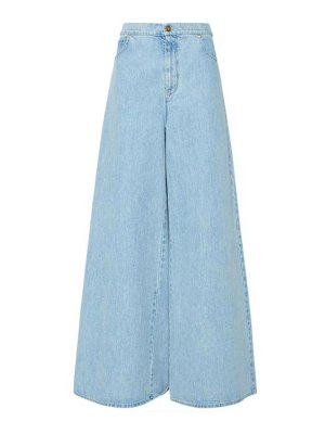Max Mara: straight leg jeans - Wide Denim Jeans