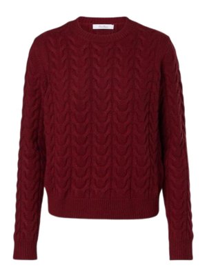 Max Mara: crew necks - Slim  Cashmere Sweater By