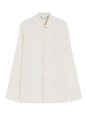 Max Mara: shirts - Stretch Silk Cady Shirt