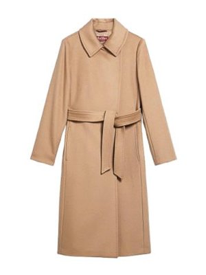 MAX MARA STUDIO: knee length coats - S Bcollag Wool Dressing Gown Coat