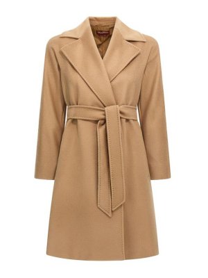 MAX MARA STUDIO: flared jeans - Midi Dressing Gown Coat